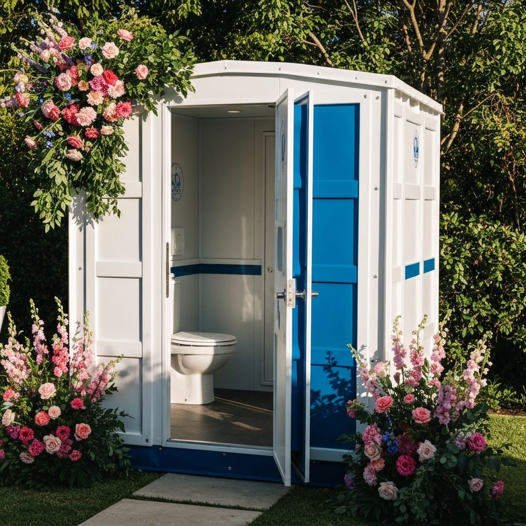 Deluxe Portable Restrooms available for rent in Merced, CA